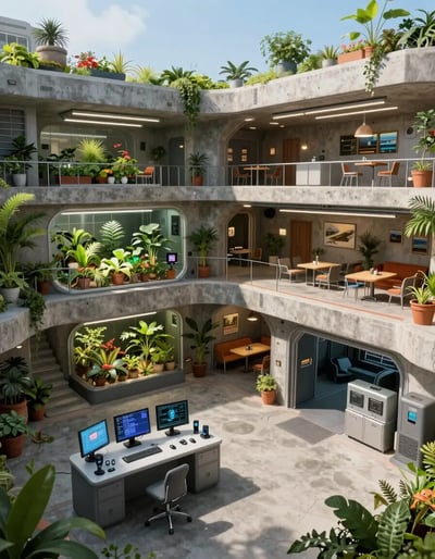 Futuristic Underground Bunker