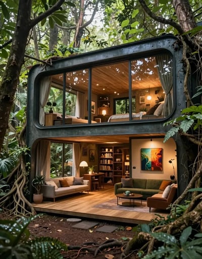 Futuristic Underground Forest Dwelling
