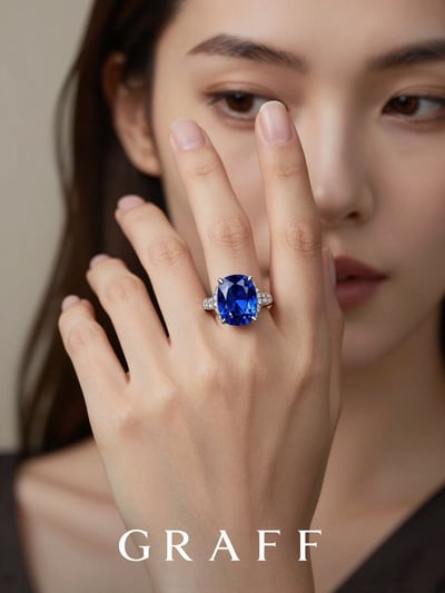 Graff Luxury Blue Sapphire Ring