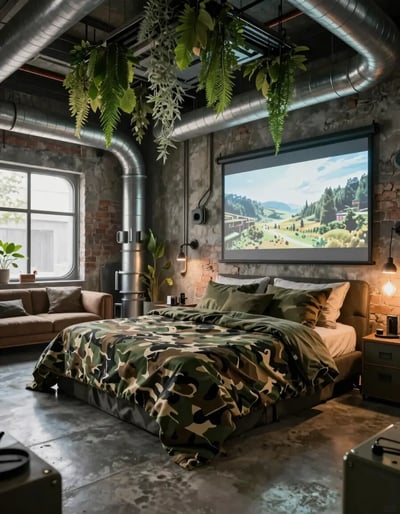Industrial Chic Bunker Bedroom