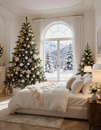 Luxurious Christmas Bedroom Retreat