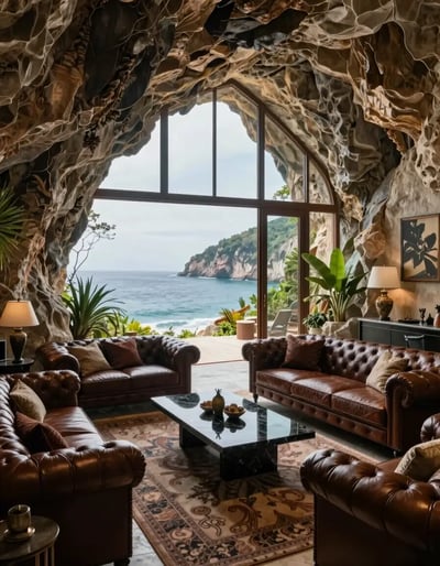 Luxurious Cliffside Cave Retreat