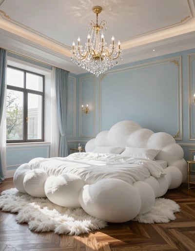 Luxurious Cloud Bed Bedroom