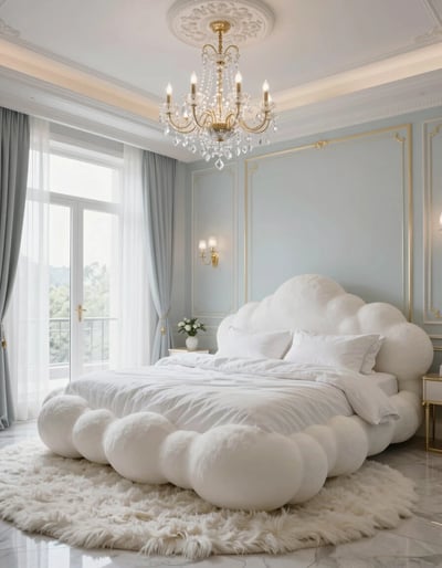 Luxurious Cloud-Shaped Bedroom