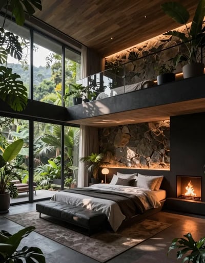 Luxurious Loft Bedroom Oasis