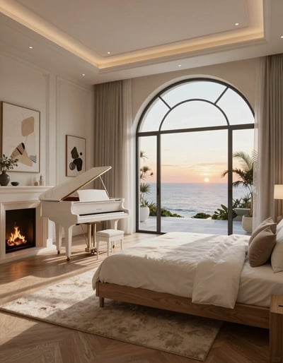 Luxurious Oceanfront Bedroom Retreat