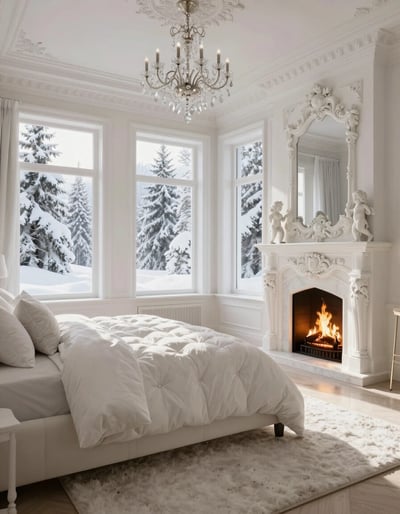 Luxurious White Bedroom Retreat