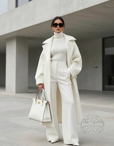 Luxury All-White Streetwear Ensemble
