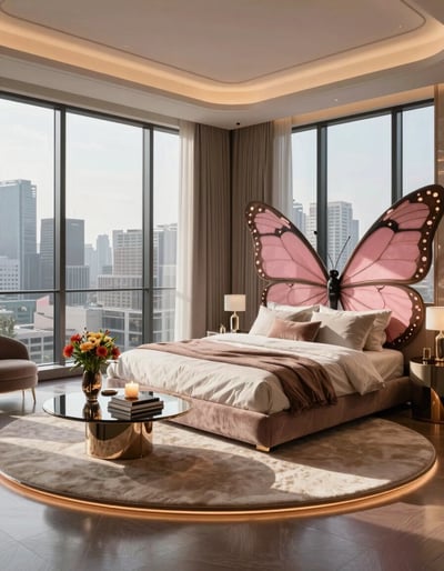 Luxury Butterfly Bedroom Oasis