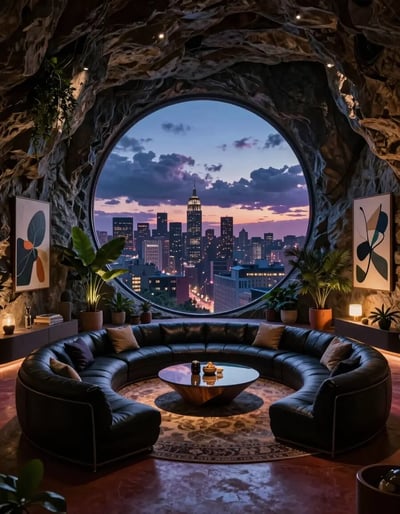 Luxury Cave Living Room