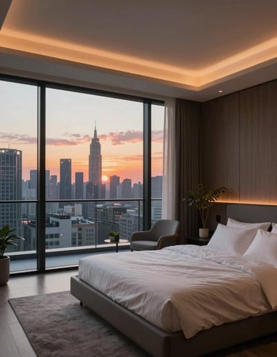 Luxury Cityscape Bedroom