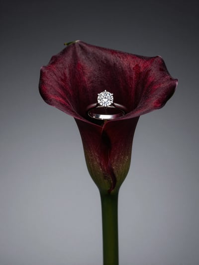 Luxury Diamond Ring in Calla Lily