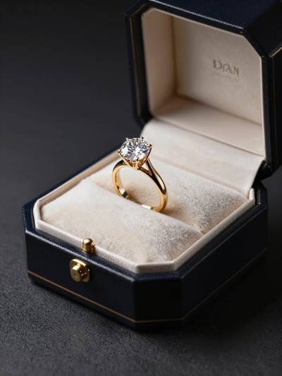 Luxury Diamond Ring in Elegant Ring Box