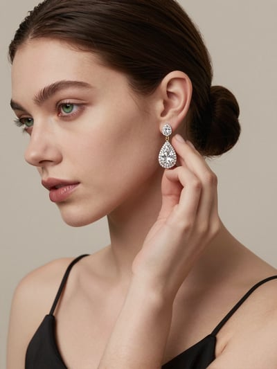 Luxury Diamond Teardrop Earrings