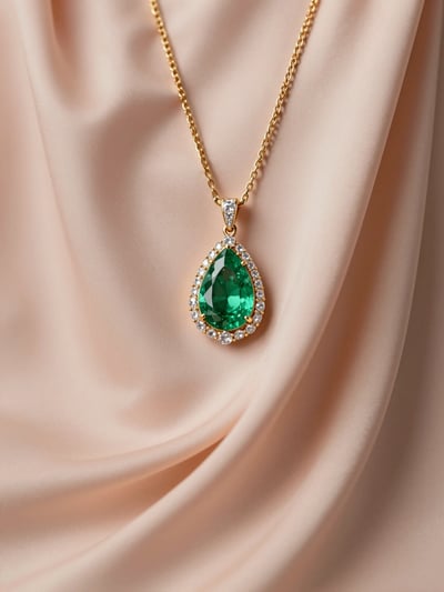 Luxury Emerald Pendant Necklace
