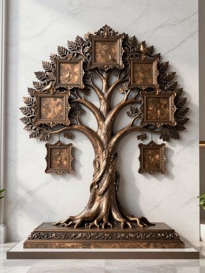 Luxury Family Tree Monument Mockup