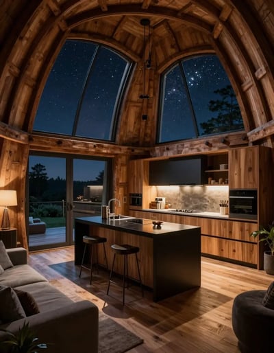 Luxury Futuristic Barrel-Shaped Living Space