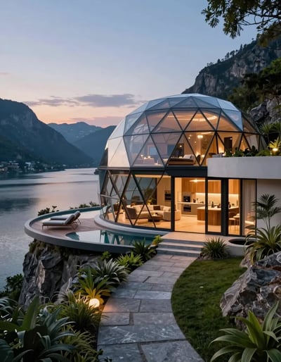 Luxury Geodesic Dome Lakeside Retreat
