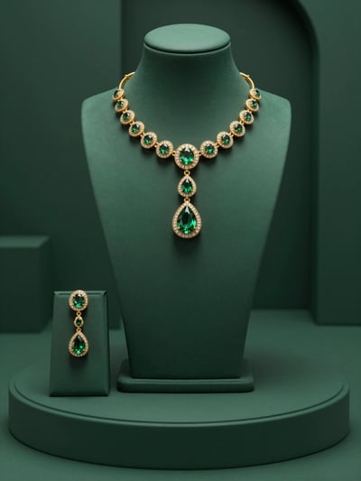 Luxury Green Gemstone Jewelry Set