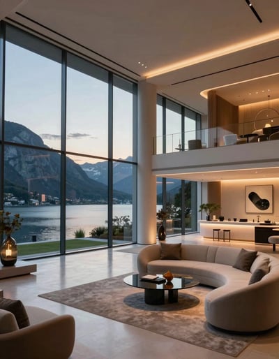 Luxury Lakeside Hotel Interior