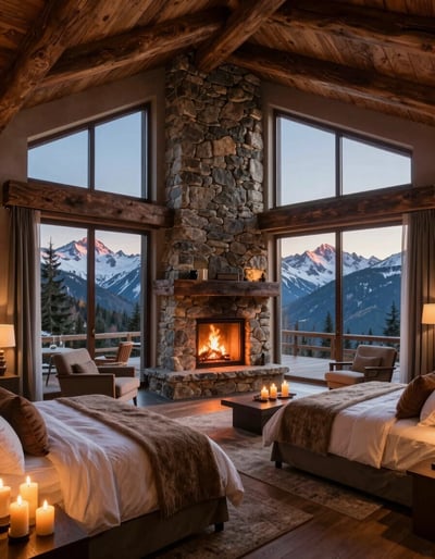 Luxury Mountain Retreat Bedroom