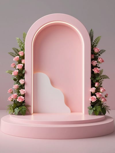 Luxury Pink Arch Display