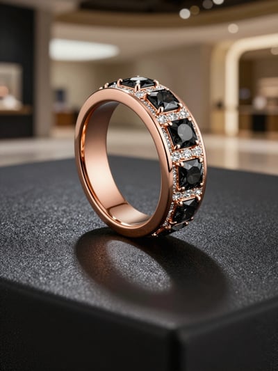 Luxury Rose Gold Diamond Ring
