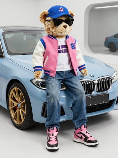 Luxury Teddy Bear Streetwear BMW Campaign