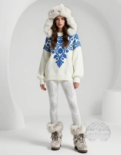 Luxury Winter Ensemble with Fur Trimmed Details