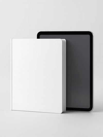 Modern Book and iPad Mockup