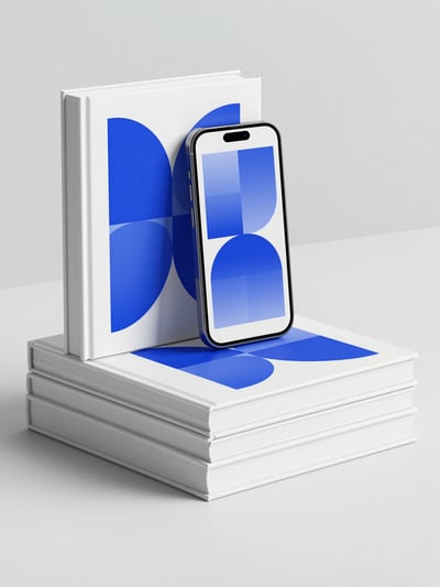 Modern Book and Mobile Mockup Template