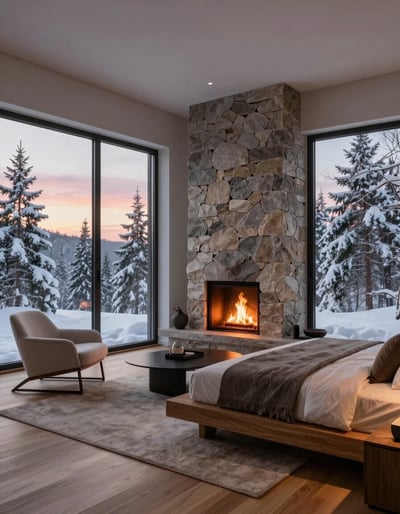 Modern Minimalist Winter Retreat