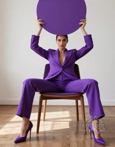 Monochromatic Purple Power Suit