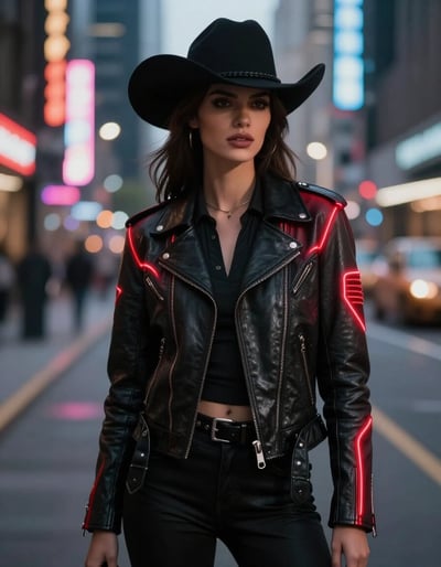 Neon Noir Cowgirl