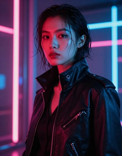 Neon Noir Fashion Editorial
