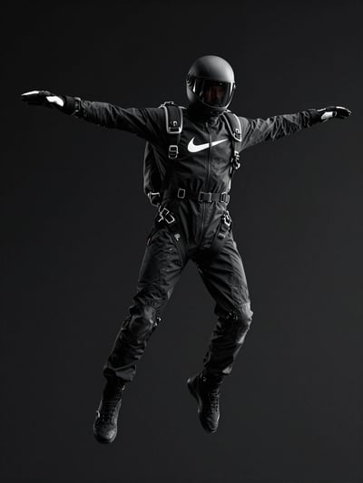Nike Skydiving Jumpsuit Mockup
