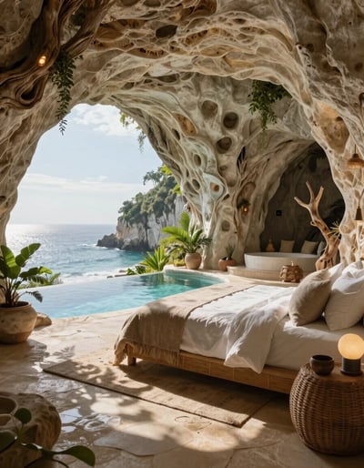 Organic Cave Luxury Bedroom