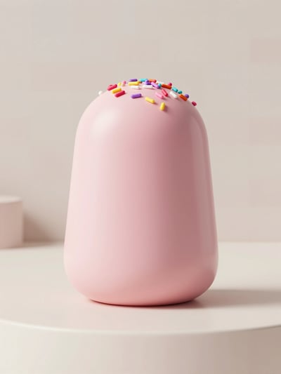 Pastel Pink Dessert Mockup with Sprinkles
