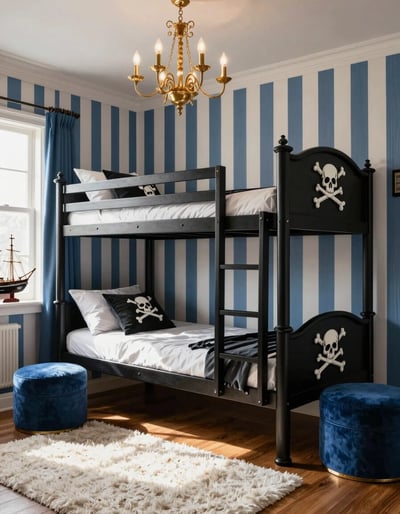 Pirate's Cove Bunk Bed Bedroom