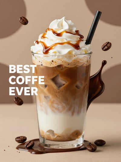 Premium Iced Coffee Drink Mockup