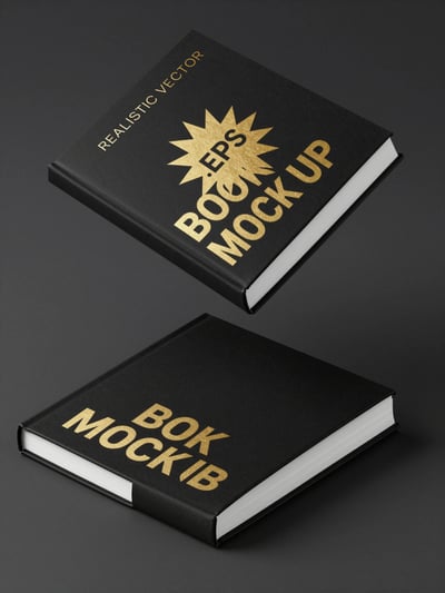 Realistic Vector Book Mockup