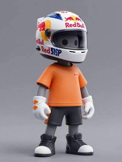 Red Bull Racing Helmet Character Mockup
