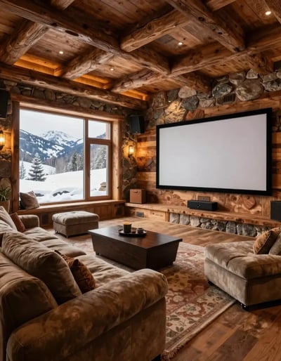 Rustic Home Theater Retreat