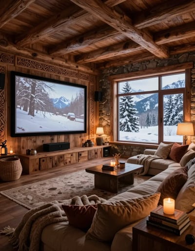 Rustic Home Theater Retreat