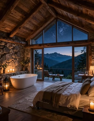 Rustic Luxe Bedroom Under the Stars