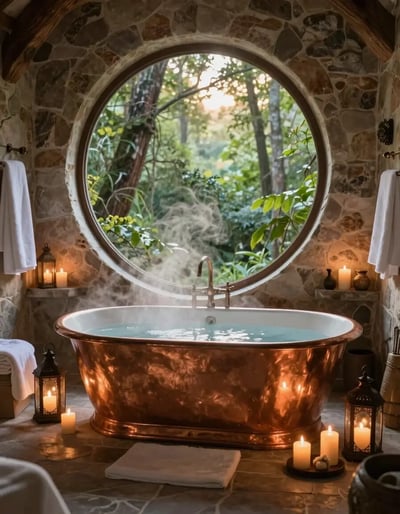 Rustic Luxurious Bathroom Retreat