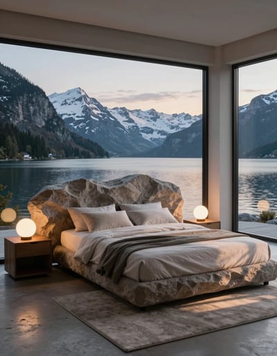 Serene Lakeside Bedroom Retreat