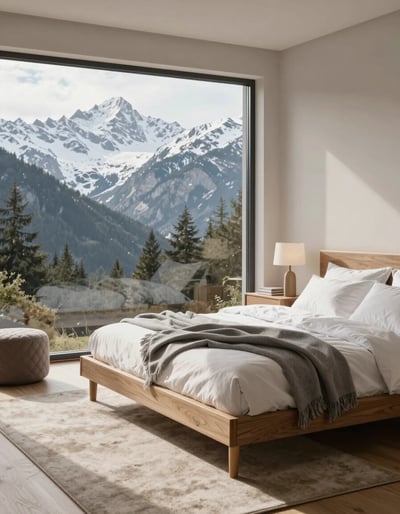 Serene Mountain Lodge Bedroom