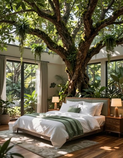 Serene Treehouse Bedroom Oasis