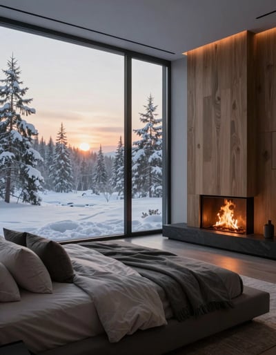 Serene Winter Bedroom Oasis